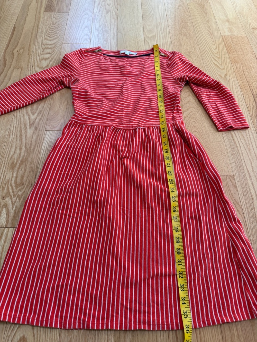 Boden women’s 8R, Janie Red Striped Dress with pockets. - Picture 8 of 10